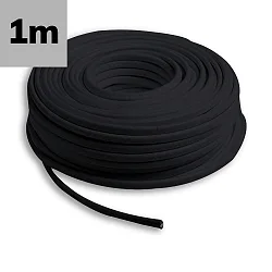 cable PURE - 5X0,5MM² H05BQ-F - BY THE METER - COATED, black