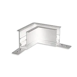 corner connector CORNER 90° HORIZONTAL - TRACK48 RECESSED isolated, mechanical, horizontal, white