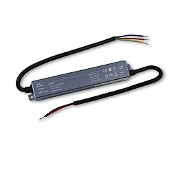 LED driver 24V DC / 100W ON-OFF ULTRAFLAT flat, with open cable, switchable, dark grey