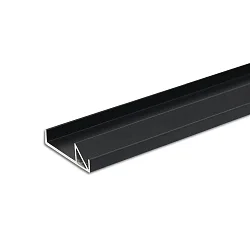 shelf edge profile FURNIT 10 SHELF, black