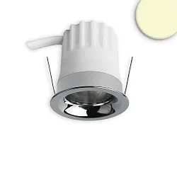 recessed spotlight BACK32 round, set back IP20, chrome dimmable