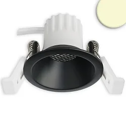 recessed spotlight BACK45 round, set back IP20, black dimmable