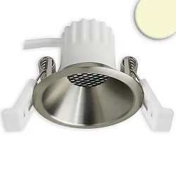 recessed spotlight BACK45 round, set back IP20, stainless steel dimmable