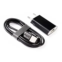 USB plug-in power supply 5V DC, 1000mA with Micro USB cable, black