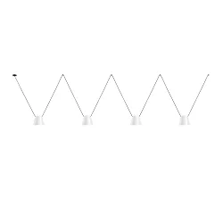 pendant luminaire ATTIC 4 4 flames, conical E27 IP20, white