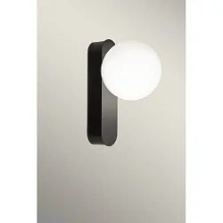 mirror luminaire PERLINA WALL IP switchable IP44, black 