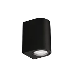 wall luminaire EKO SINGLE EMISSION STANDARD LED down, 1 flame, rigid IP66, black dimmable