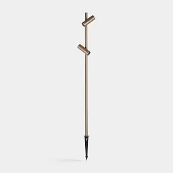gorund spike luminaire JUNCUS 2 HEADS 2 flames IP66, brown