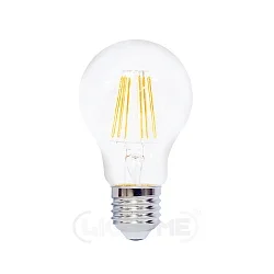 LED pear shape filament lamp A60, E27, 7W 2700K 810lm, dimmable, clear