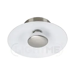 Ceiling luminaire NIKKI 1-flame, incl. GU10 5W 2700K 350lm (3-StepDim), silver grey / satined