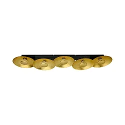 Ceiling luminaire GOLDINO, 5-flame, incl. 5x GU10 5W 2700K 350lm (3-StepDim), gold / black