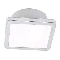 ceiling luminaire AQUA UNO square, CCT Switch, switchable GX53 IP44, silver leaf 