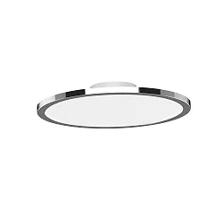 Ceiling luminaire DISK-1, 1-flame, IP44, Ø 30.2cm, CCT, incl. GX53 24W 2700K/4000K 2000lm, chrome