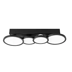 ceiling luminaire AQUA DISK-4 4 flames, CCT Switch, switchable GU10 IP44, black matt 