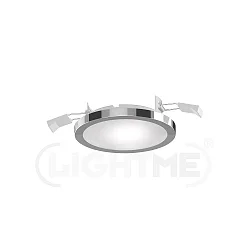 3pc. set of recessed luminaire PLANO, 1-flame, IP44, Ø 11.2cm, CCT, incl. 3x à 6W 2700K/4000K 500lm, chrome
