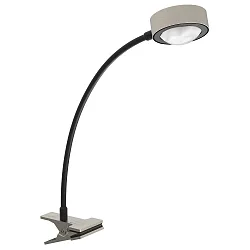 clamp lamp POWERLENS FLEX bendable GX53 IP20, mat, satined, titanium