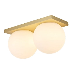 wall and ceiling luminaire PALLA DOUBLE IP20, brass dimmable