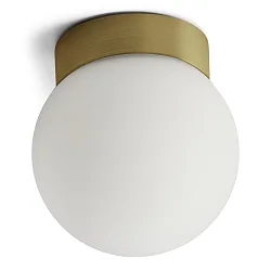 wall and ceiling luminaire PALLA MINI IP44, brass dimmable
