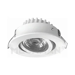 Recessed LED spot RICO HR, IP44, 6.5W 2800K 500lm 36°, CRi> 90, swiveling, dimmable, white