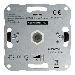LED dimmer without trim, silver