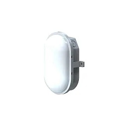 damp-proof luminaire ZELLA NEO oval, impact resistant, switchable, multipower IP54, grey 