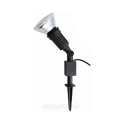 Ground spike luminaire CAPPI, IP44, for 1x Outdoor LED E27 PAR38 max. 16W, black, incl. power lead 300cm