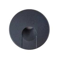 wall recessed luminaire STAIR 68 SCCT round IP40, black matt dimmable