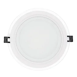 LED panel LED GLAS PANEL 200R SCCT round, CCT Switch, dimmable 14W 1250 / 1350 / 1300lm 3000 / 4000 / 5700K 120° 120° CRI >80