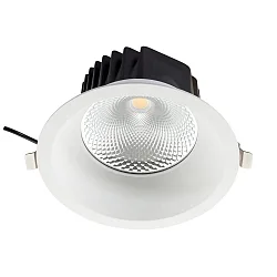 LED DOWNLIGHT 210 for offices, 34W 4000K 3400lm 60°, CRi>90, UGR<19, dimmable, white
