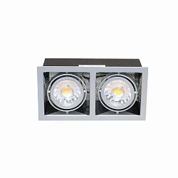 Recessed LED luminaire LED MINI KARDAN E2, 2x7W 3000K 24°, CRi>90, dimmable, matt titatium