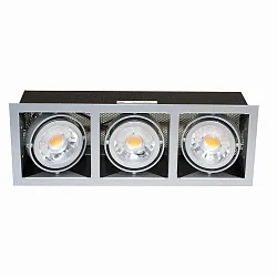 Recessed LED luminaire LED MINI KARDAN E3, 3x7W 3000K 38°, CRi>90, dimmable, matt titatium