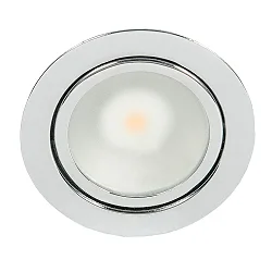 LED Furniture recessed luminaire DOWNLIGHT N 5020, Ø 6.6cm, COB, 3.3W, 3000K, chrome