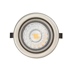 LED Furniture recessed luminaire N 5022 CSP LED Lens, 4W 3000K 350lm 38°, 350mA, dimmable, brushed nickel