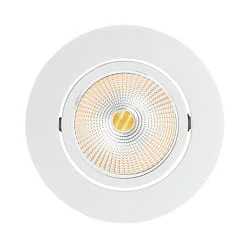 downlight 5068 ECO FLAT SCCT 38° DIM C round, swivelling, CCT Switch IP40, white matt dimmable