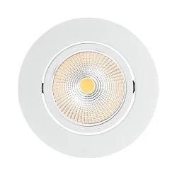 Recessed LED spot 5068 ECO FLAT, round, 350mA, 8W 3000K 700lm 38°, CRi>90, dimmable, matt white
