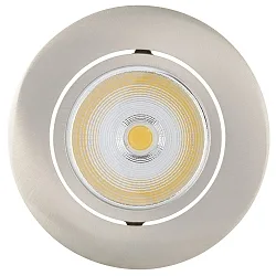Recessed LED spot 5068 ECO FLAT, round, 350mA, 8W 3000K 700lm 38°, CRi>90, dimmable, brushed nickel