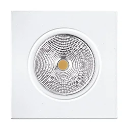 Recessed LED spot 5068Q ECO FLAT, square, 350mA, 8W 4000K 750lm 24°, swivelling, dimmable, matt white