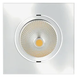 Recessed LED spot 5068Q ECO FLAT, square, 350mA, 8W 4000K 750lm 24°, swivelling, dimmable, chrome