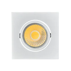 Recessed LED downlight A 5068Q T FLAT, 8.8 x 8.8cm, COB, 8W 4000K 38°, swivelling, matt chrome