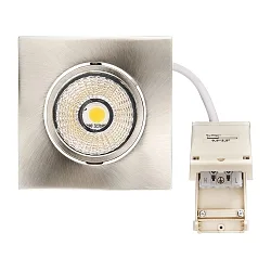 downlight 5068Q ECO DOB square IP40, brushed nickel dimmable