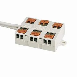 Low-voltage distributor 6-fold, spring clamp
