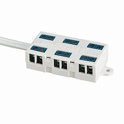 Low-voltage distributor 6-fold, screw terminals