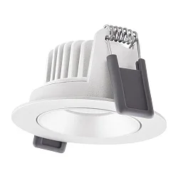 downlight SP ADJ P 8W 927 PS DIM IP20 WT swivelling, with switch, multipower, set back IP20, white