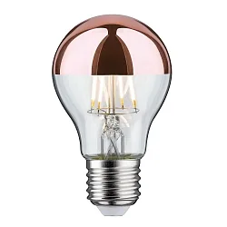 LED Filament Top mirrored Lamp Pear A60 NonDim, 230V, E27, 6.5W 2700K 600lm, copper