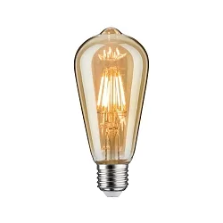 LED Filament Edison Lamp ST64, 230V, E27, 6.5W 2500K 680lm, gold glass clear