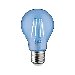 LED Deco Filament Pear Lamp BLUE NonDim, 230V, E27, 2.2W 1000K 40lm, glass clear
