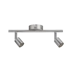 spot CAROLINA 2 flames GU10 IP20, nickel matt dimmable
