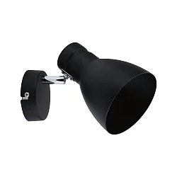 spot DAVY 1 flame E27, chrome, black matt dimmable