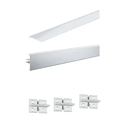 MaxLED / Your LED Strip Duo Alu Profile set, 200cm, incl. side diffusers, alu anodized