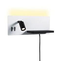 reading lamp SERRA LED with USB connection, right IP20, black, white dimmable